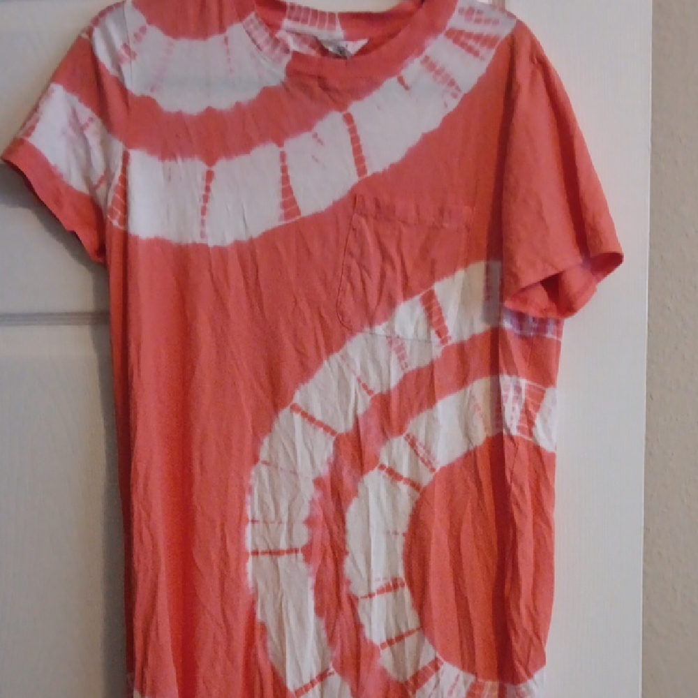 Time and Tru Coral Tie-Dye Dress